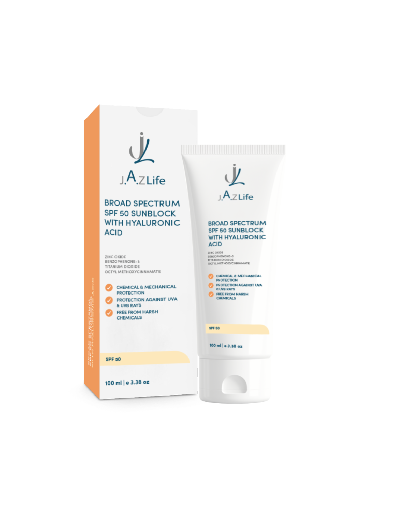BROAD SPECTRUM SPF 50 SUNBLOCK WITH HYALURONIC ACID